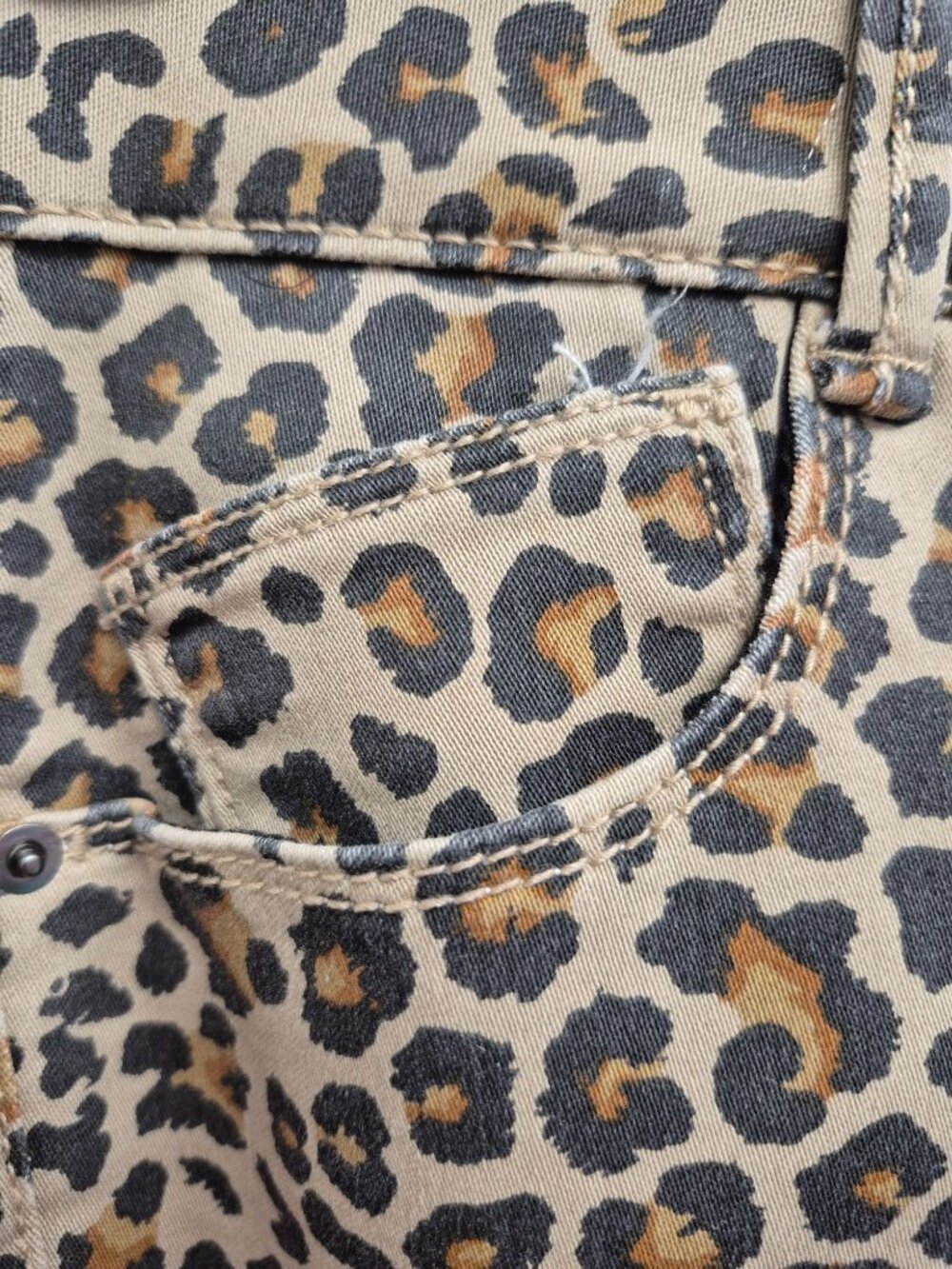 Knox Rose Womens Leopard Print Ankle Skinny Pants Size 8 Comfort Waist Stretch F - Picture 9 of 12